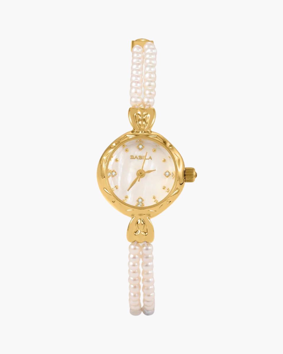 Horélie – Bransoleta z podwójnym rzędem pereł – Zegarek vintage-15216226926917-Helena i Kasia Warszawa