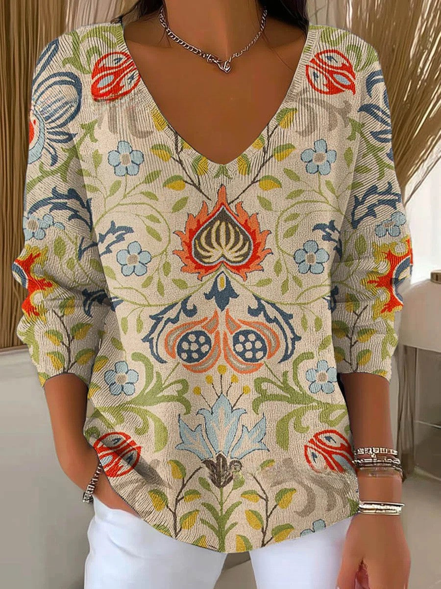 MARGAUX - Sweter dzianinowy z dekoltem w serek-15365345018181-Helena i Kasia Warszawa