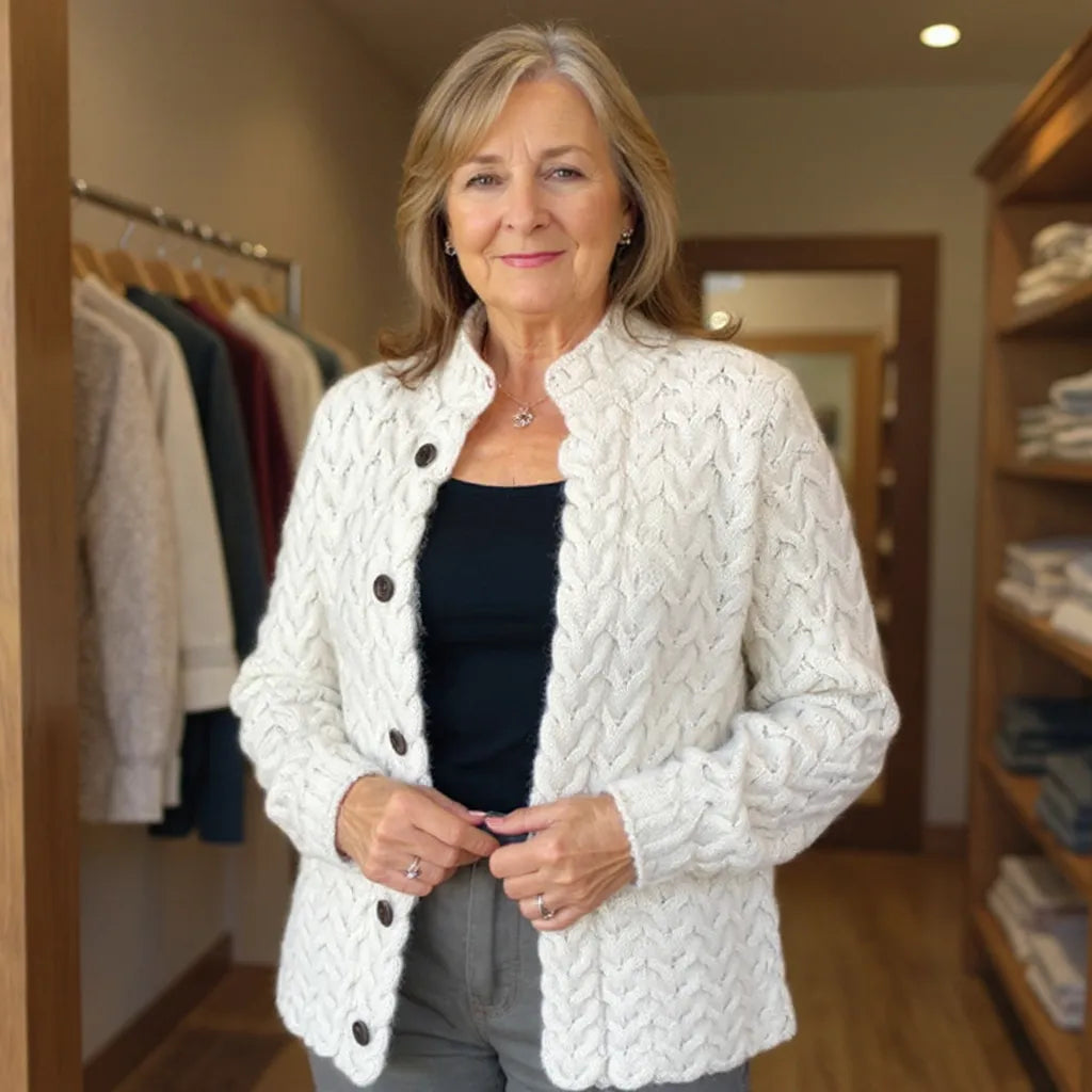 Sweter Diana — Klasyczny splot w warkocze-15382393454917-Helena i Kasia Warszawa