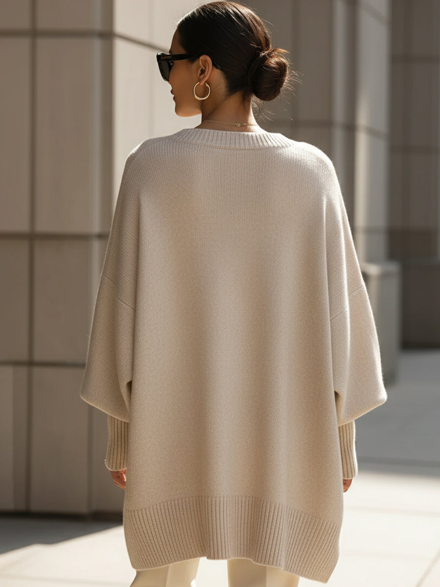 Mandy – Bezwysiłkowa Elegancja Oversized Poncho-15374952235333-Helena i Kasia Warszawa