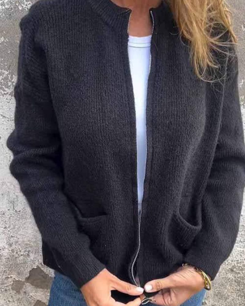 Kardigan Helen — Miękki Kardigan z Prążkowanej Dzianiny-15382393389381-Helena i Kasia Warszawa