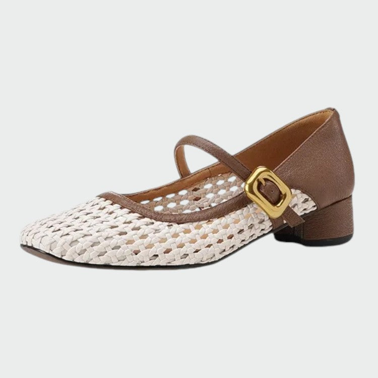 Jacqueline - Woven Buckle Mary Jane Shoes-15374136148293-Helena i Kasia Warszawa