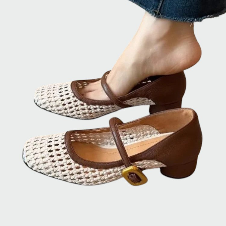 Jacqueline - Woven Buckle Mary Jane Shoes-15374136148293-Helena i Kasia Warszawa