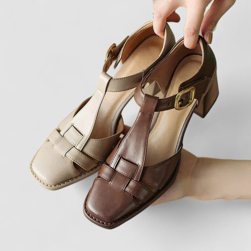 Scarlett – Ortopedyczne T-Strap Blokowe Obcasy-15374136181061-Helena i Kasia Warszawa