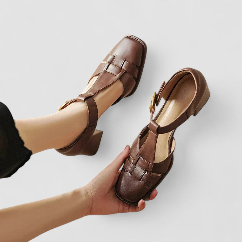 Scarlett – Ortopedyczne T-Strap Blokowe Obcasy-15374136181061-Helena i Kasia Warszawa