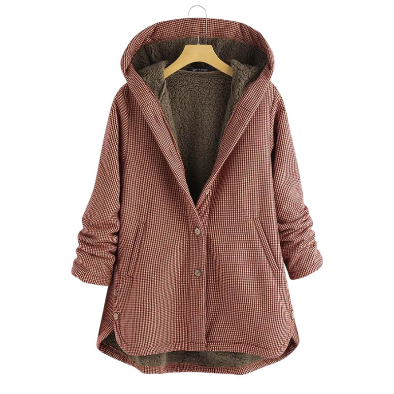 Dulce - Płaszcz w kratę z kapturem-15374046757189-Helena i Kasia Warszawa