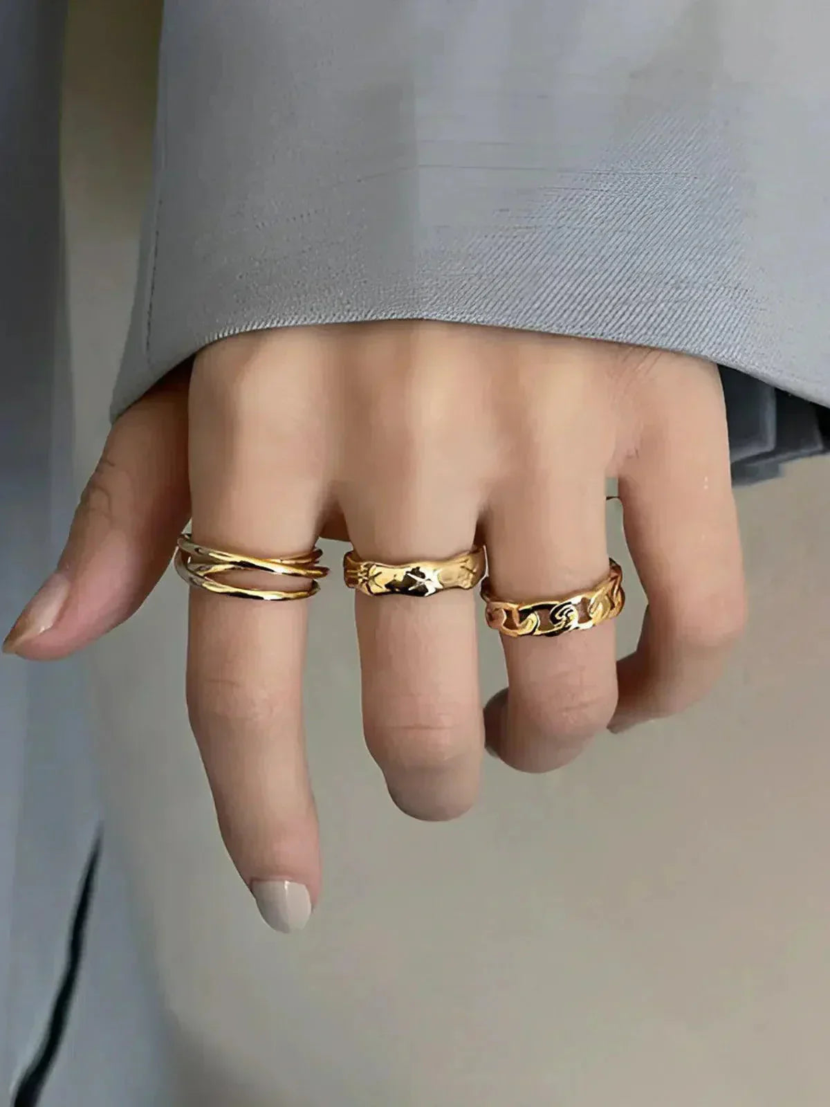 Auriane – Skręcony design – Trio pierścionków obręczy-15216231416133-Helena i Kasia Warszawa