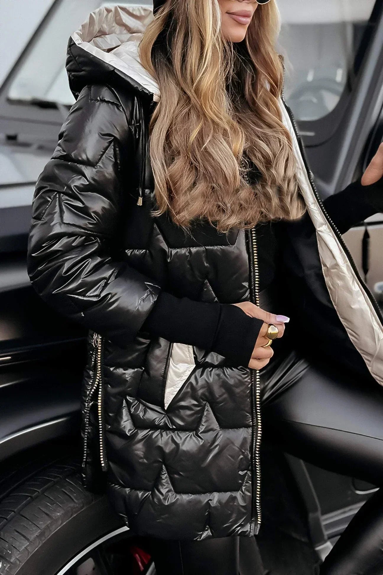 Avery - Luksusowy Puchowy Płaszcz z Kapturem-15365418844485-Helena i Kasia Warszawa