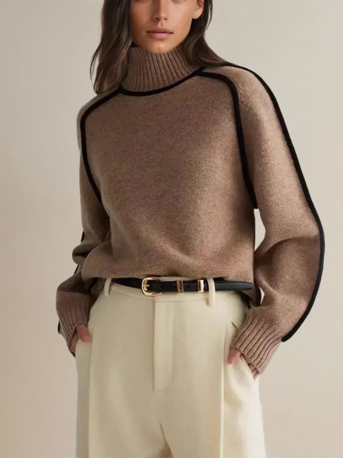 Donna - Elegancki sweter z golfem-15374249591109-Helena i Kasia Warszawa