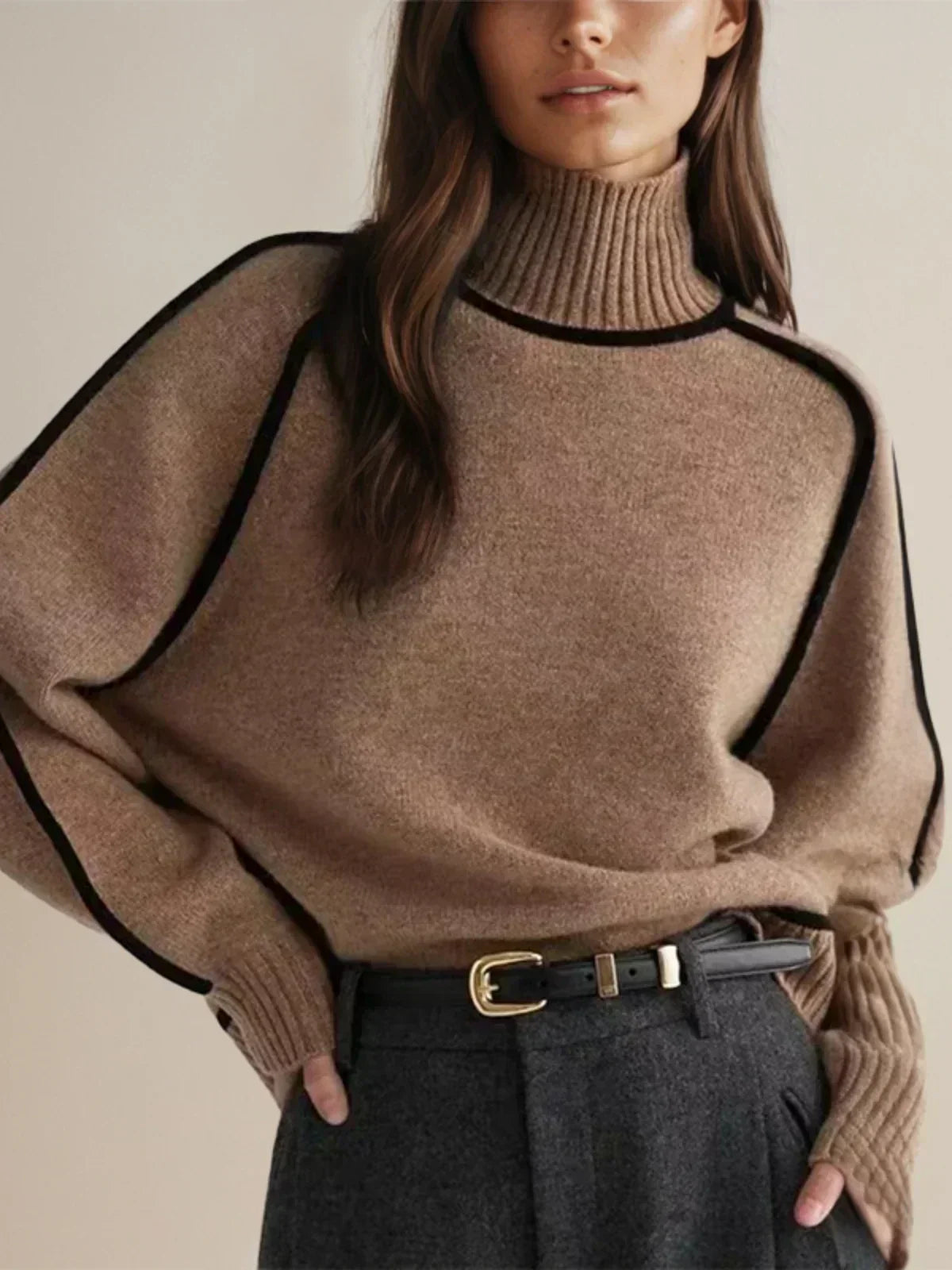 Donna - Elegancki sweter z golfem-15374249591109-Helena i Kasia Warszawa