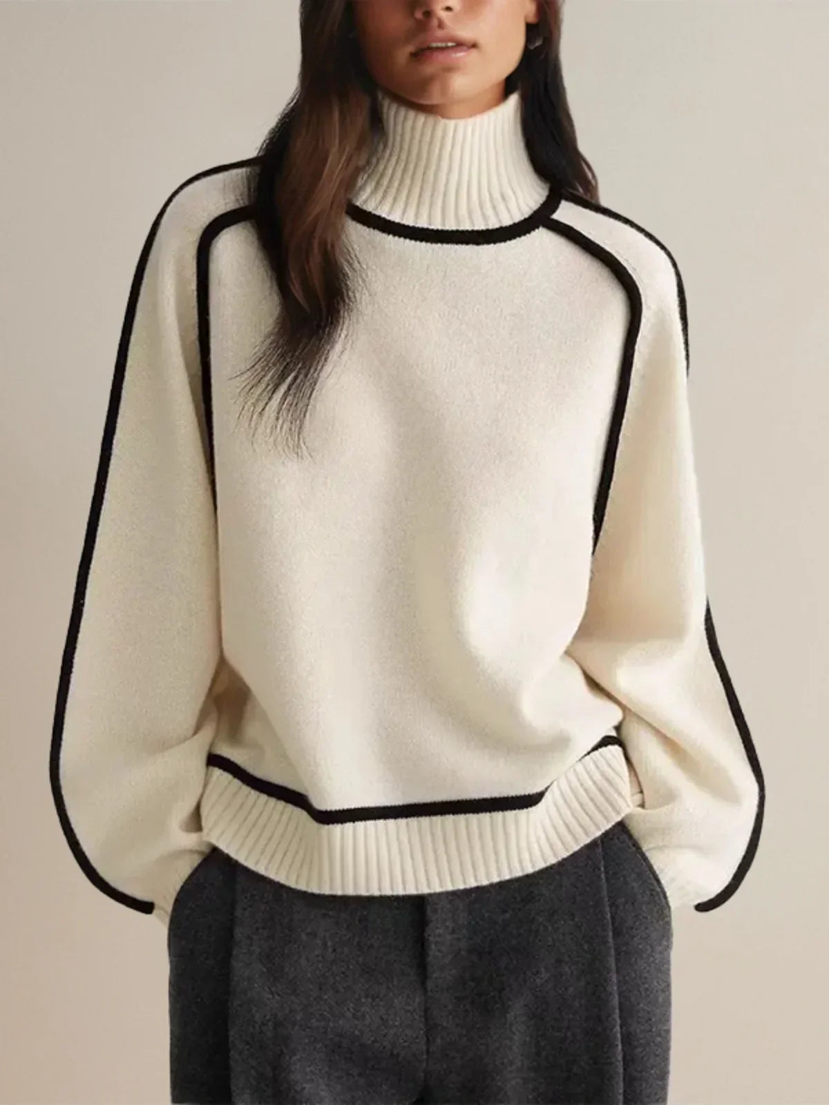 Donna - Elegancki sweter z golfem-15374249591109-Helena i Kasia Warszawa
