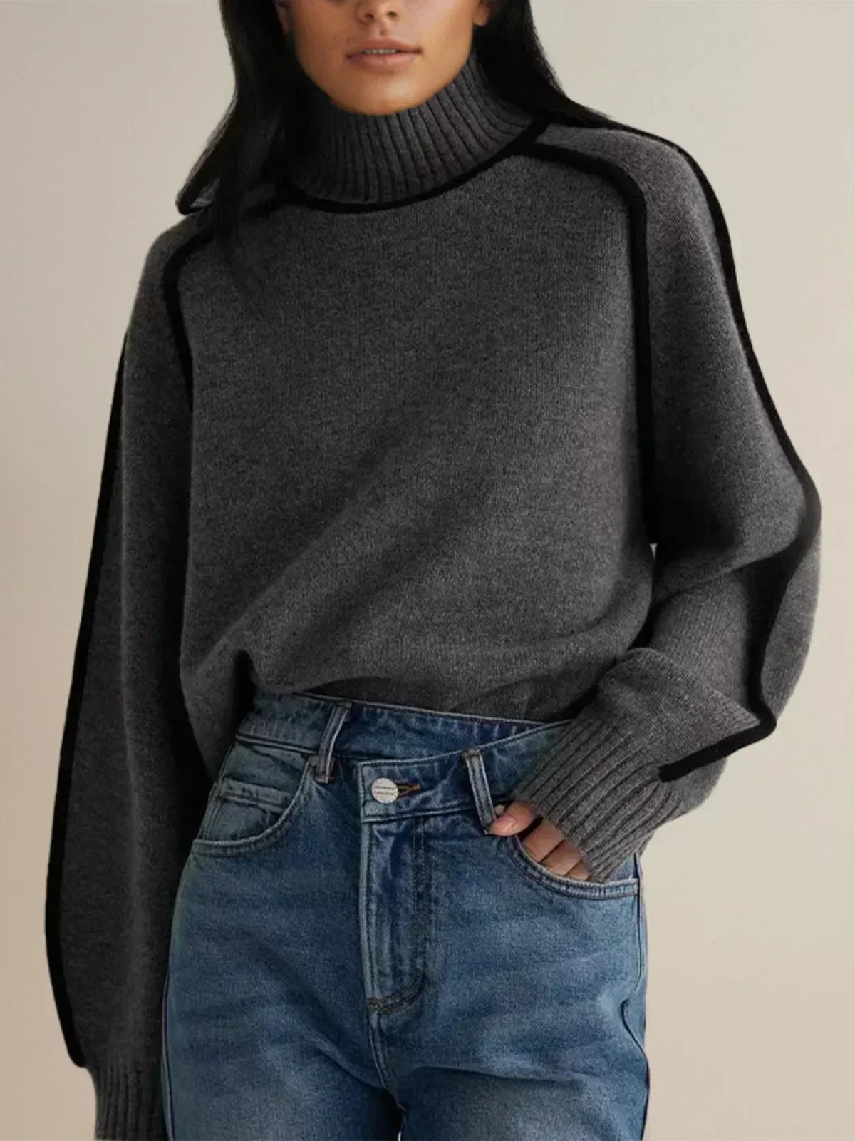 Donna - Elegancki sweter z golfem-15374249591109-Helena i Kasia Warszawa