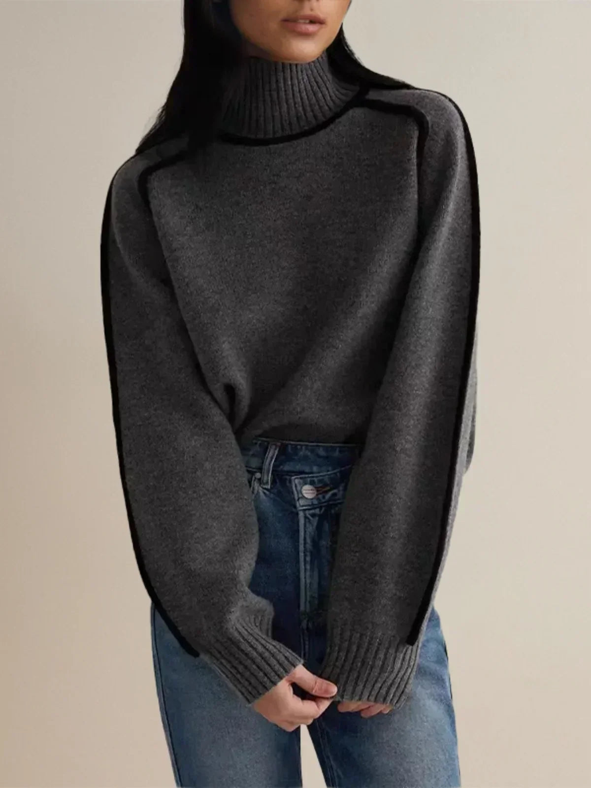 Donna - Elegancki sweter z golfem-15374249591109-Helena i Kasia Warszawa