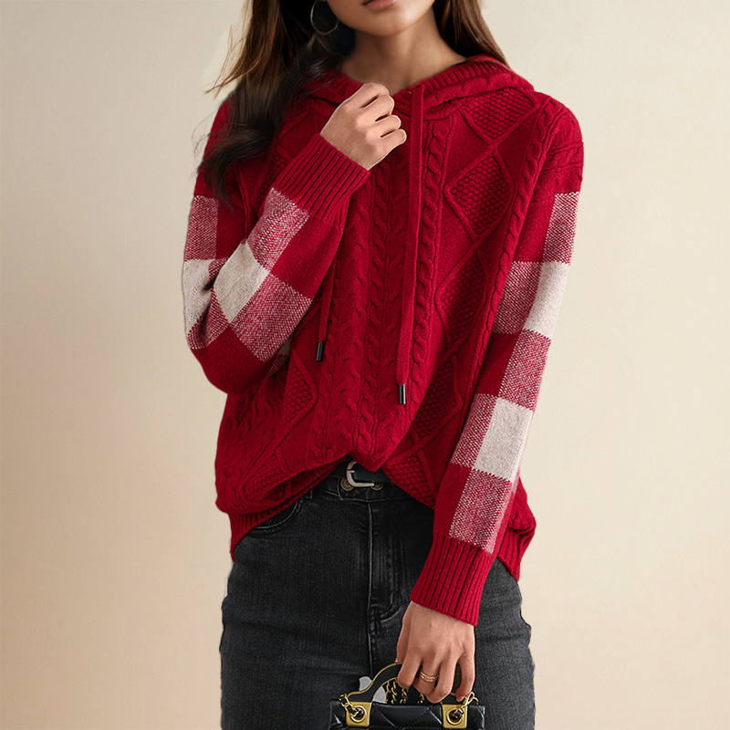 Emily - Sweter z kapturem w sploty-15374250672453-Helena i Kasia Warszawa