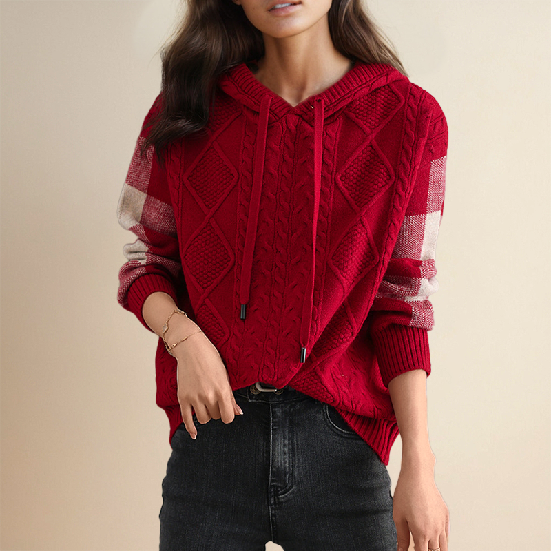 Emily - Sweter z kapturem w sploty-15374250672453-Helena i Kasia Warszawa