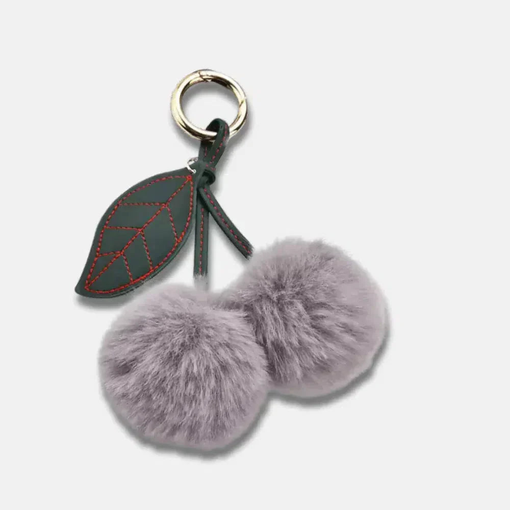 Fluffy Cherry – Zabawny wzór z puszystą wiśnią – Zawieszka do torebki-15216244490565-Helena i Kasia Warszawa