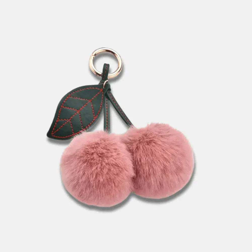 Fluffy Cherry – Zabawny wzór z puszystą wiśnią – Zawieszka do torebki-15216244490565-Helena i Kasia Warszawa
