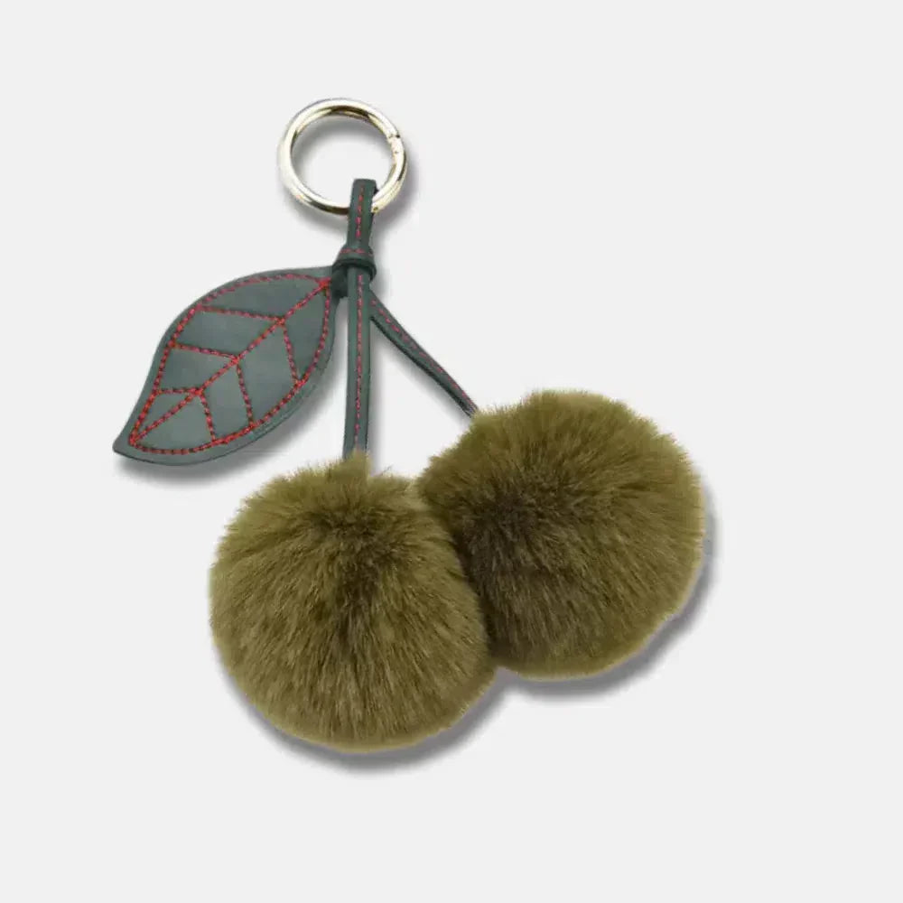 Fluffy Cherry – Zabawny wzór z puszystą wiśnią – Zawieszka do torebki-15216244490565-Helena i Kasia Warszawa