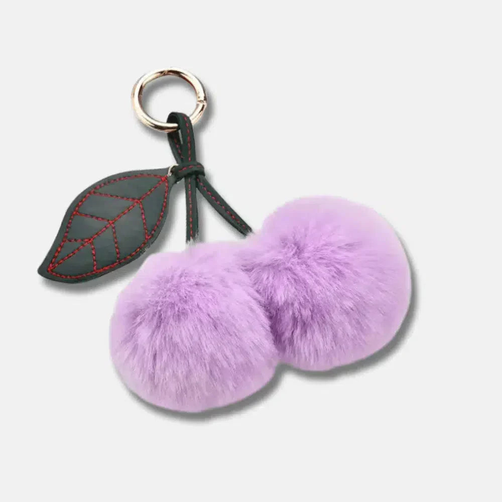 Fluffy Cherry – Zabawny wzór z puszystą wiśnią – Zawieszka do torebki-15216244490565-Helena i Kasia Warszawa