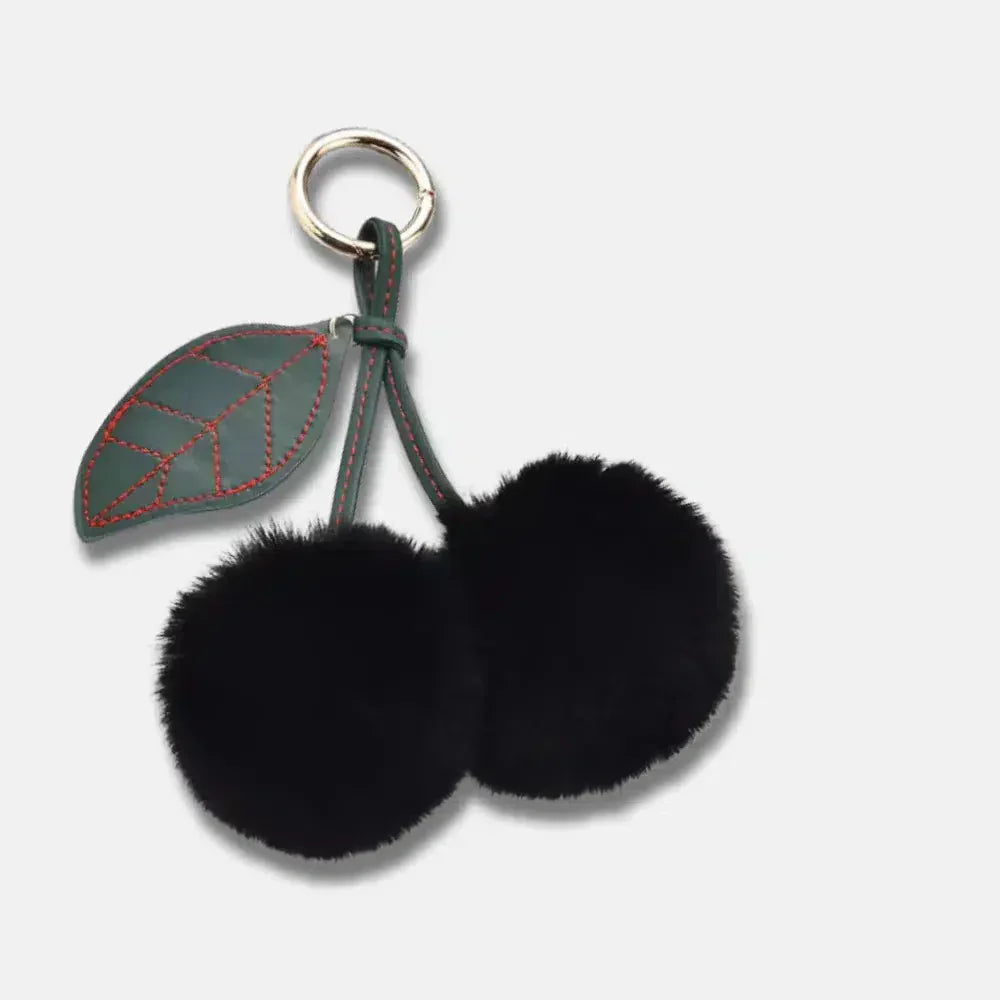 Fluffy Cherry – Zabawny wzór z puszystą wiśnią – Zawieszka do torebki-15216244490565-Helena i Kasia Warszawa