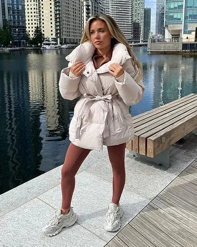 Harrington - Pikowany Zimowy Płaszcz Damski-15365256053061-Helena i Kasia Warszawa