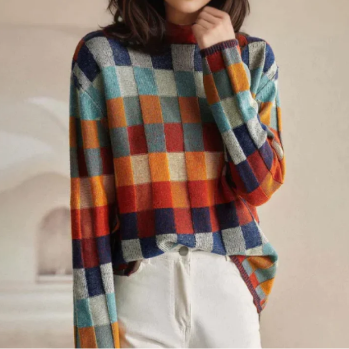 Isla - Przytulny Retro Sweter-15374250279237-Helena i Kasia Warszawa