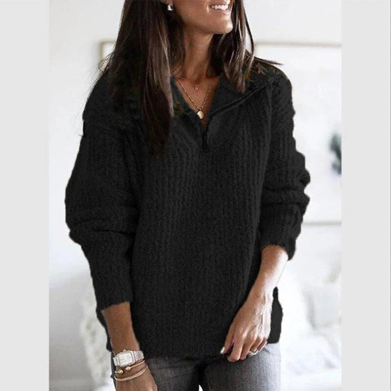 Sweter Evelyn — Miękki Komfort z Zippem-15382438216005-Helena i Kasia Warszawa