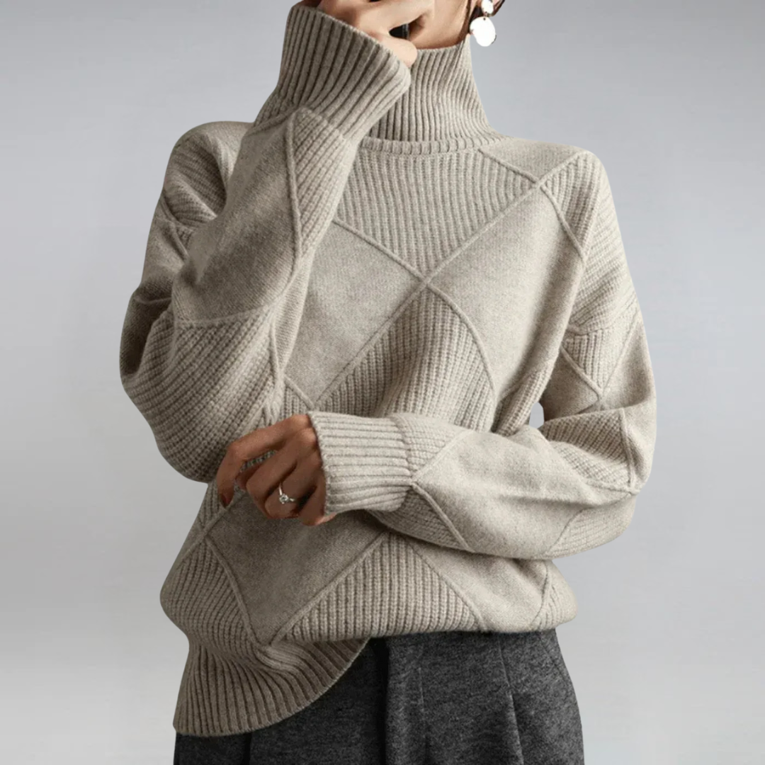 Lauren - Luksusowy sweter z kaszmiru z golfem-15374249656645-Helena i Kasia Warszawa