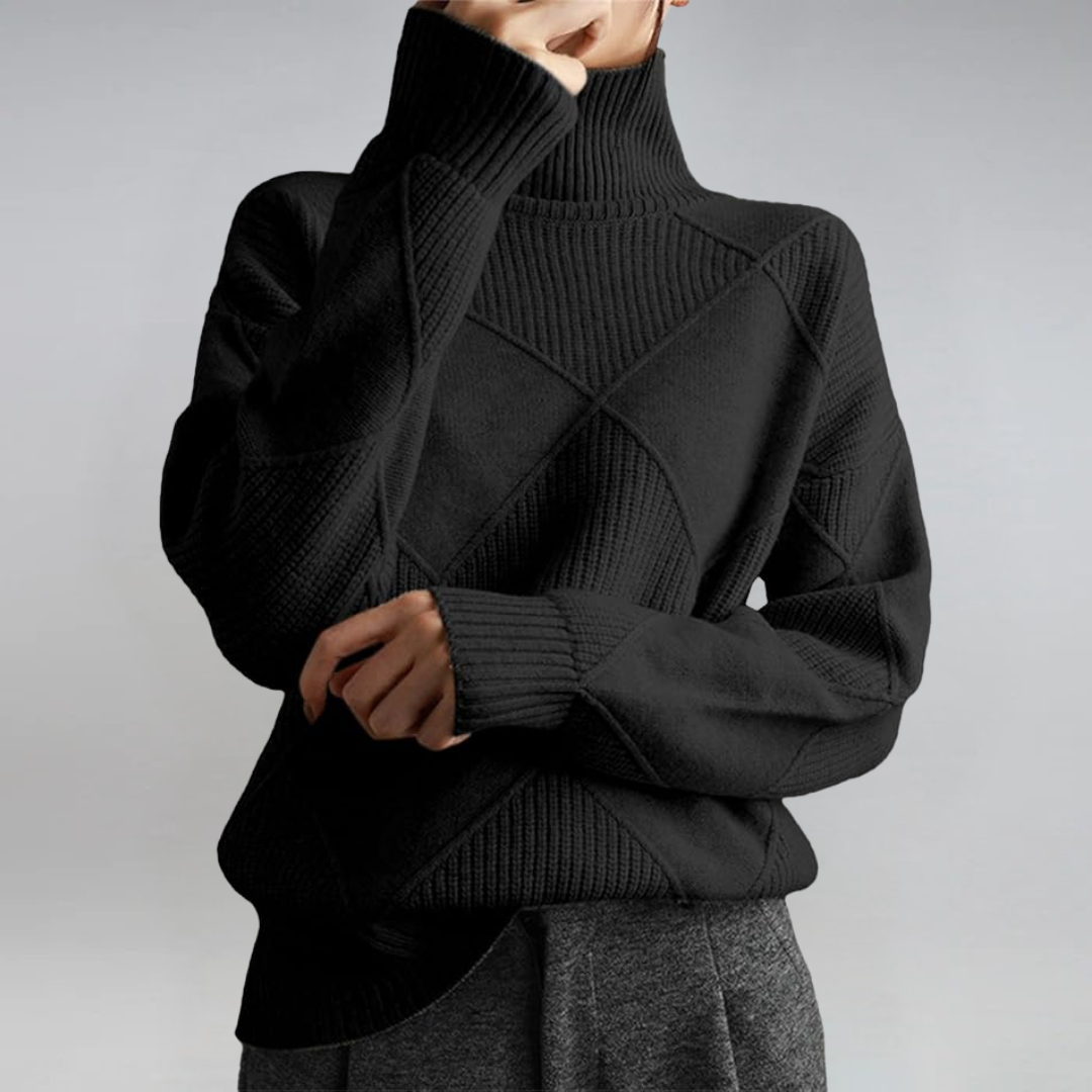 Lauren - Luksusowy sweter z kaszmiru z golfem-15374249656645-Helena i Kasia Warszawa