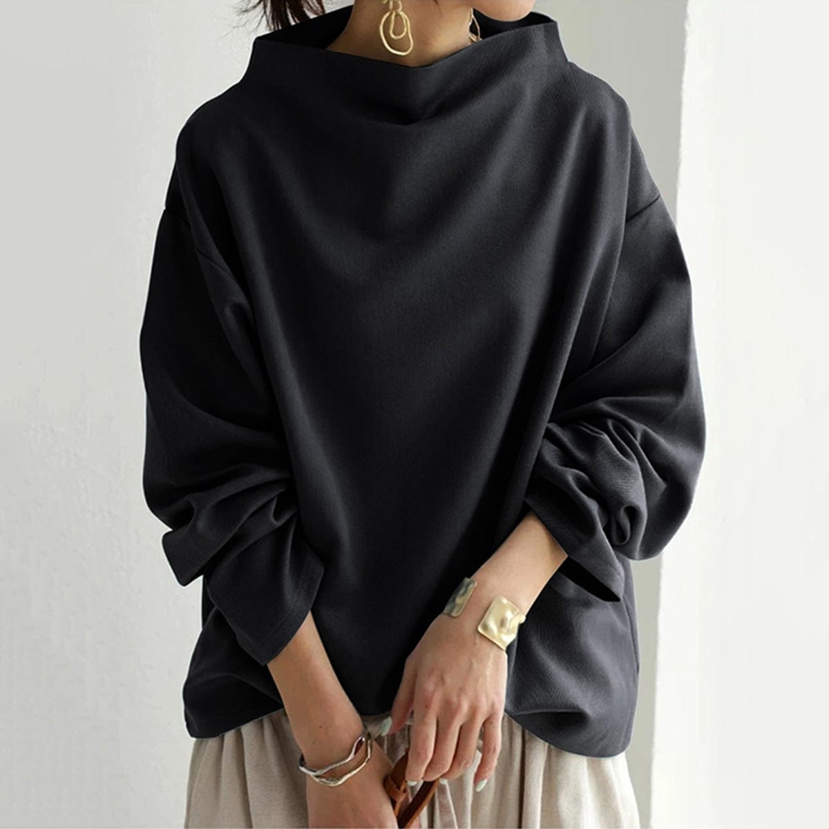 Lisa - Casual Top z Wysokim Kołnierzem-15374249525573-Helena i Kasia Warszawa
