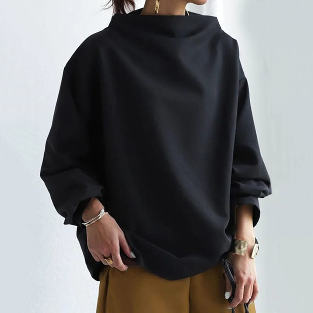 Lisa - Casual Top z Wysokim Kołnierzem-15374249525573-Helena i Kasia Warszawa