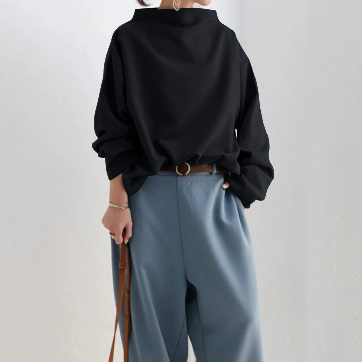 Lisa - Casual Top z Wysokim Kołnierzem-15374249525573-Helena i Kasia Warszawa