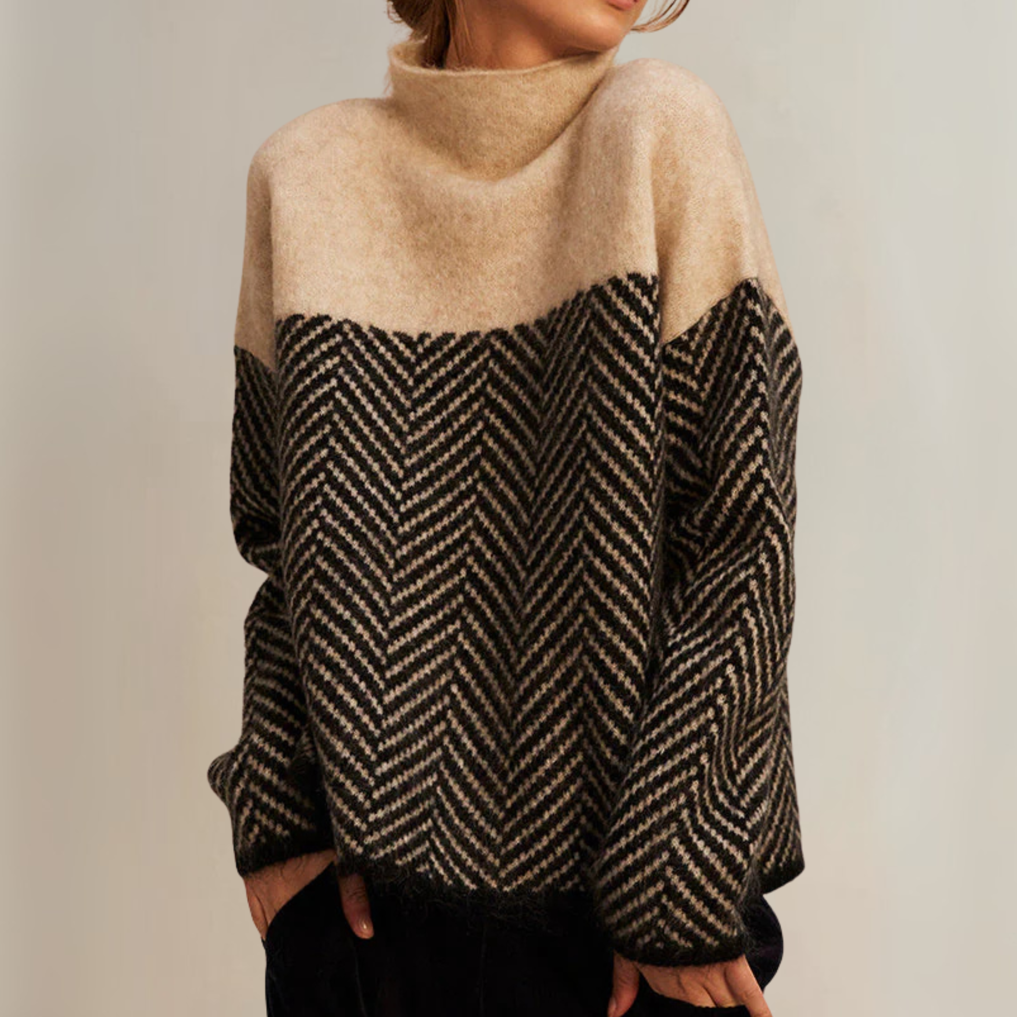 Norah - Sweter z golfem z bawełny-15374249296197-Helena i Kasia Warszawa