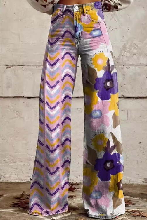 Paisley - Vintage Boho Artystyczne Spodnie w Stylu Dzwonów-15365332042053-Helena i Kasia Warszawa
