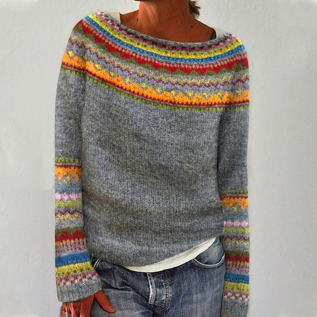 Pauline - Wygodny Retro Sweter-15365233180997-Helena i Kasia Warszawa