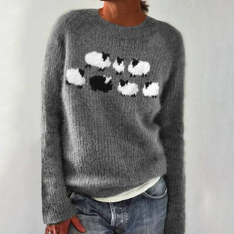 Poppy - Przytulny Retro Sweter-15365360124229-Helena i Kasia Warszawa
