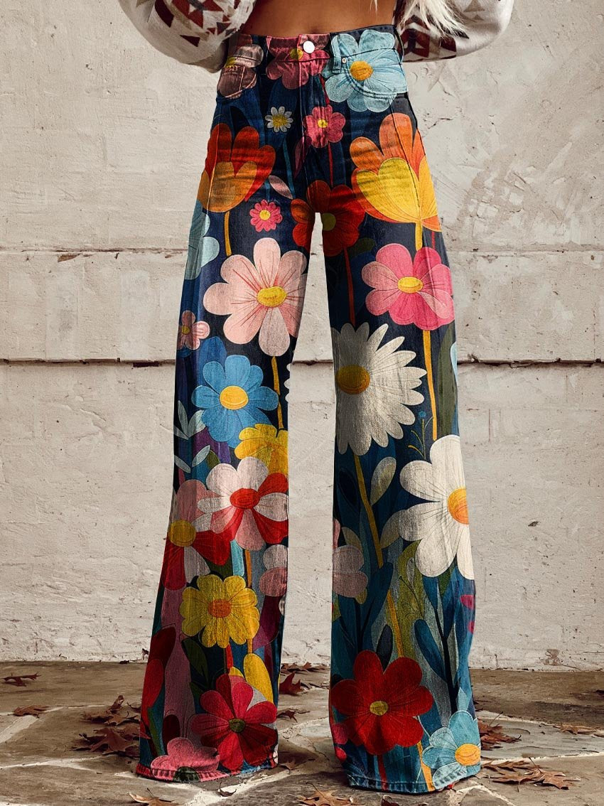 Poppy - Spodnie w Stylu Retro z Szerokimi Nogawkami-15365331255621-Helena i Kasia Warszawa