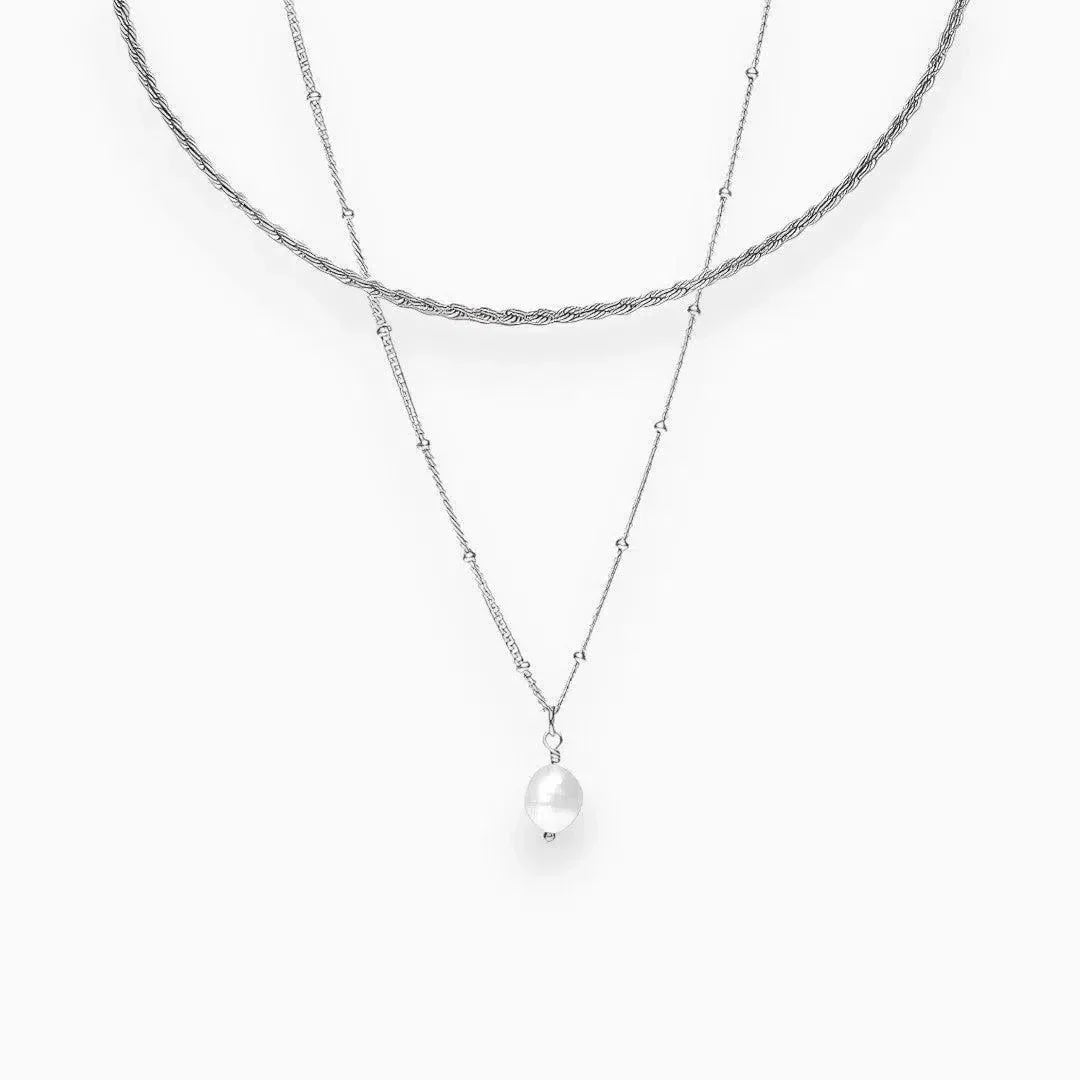 Serenza – Nowoczesny choker z perłowym wisiorkiem – Zestaw naszyjników-15216218243397-Helena i Kasia Warszawa