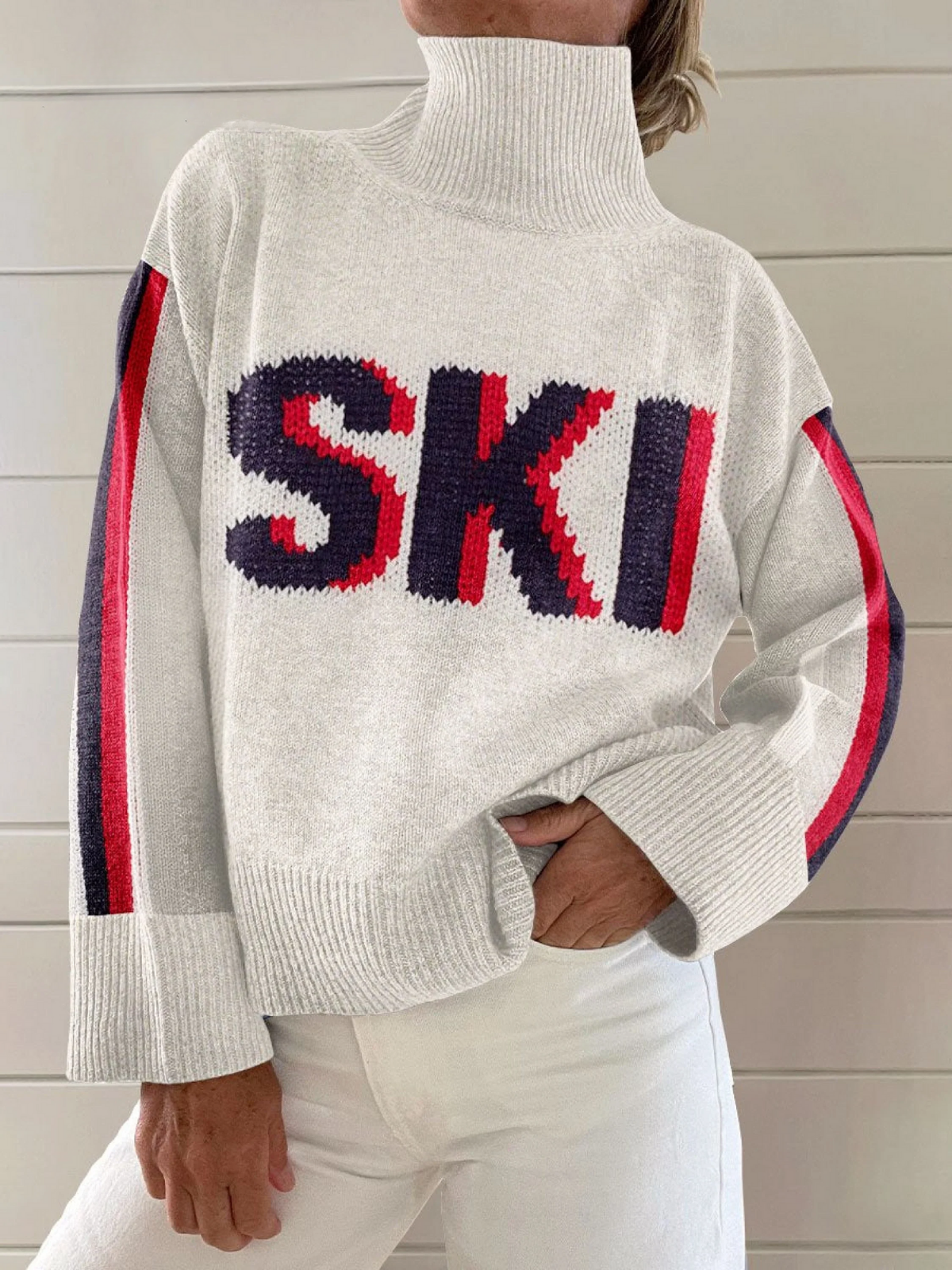 Sloane - Vintage Zimowy Wzór Ski Sweter z Golfem-15365234786629-Helena i Kasia Warszawa
