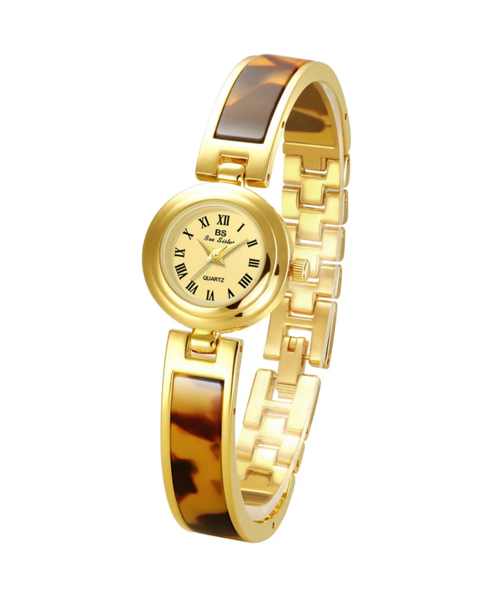 Ticiana – Bransoleta w odcieniu żółwiej skorupy – Zegarek vintage-15216226730309-Helena i Kasia Warszawa