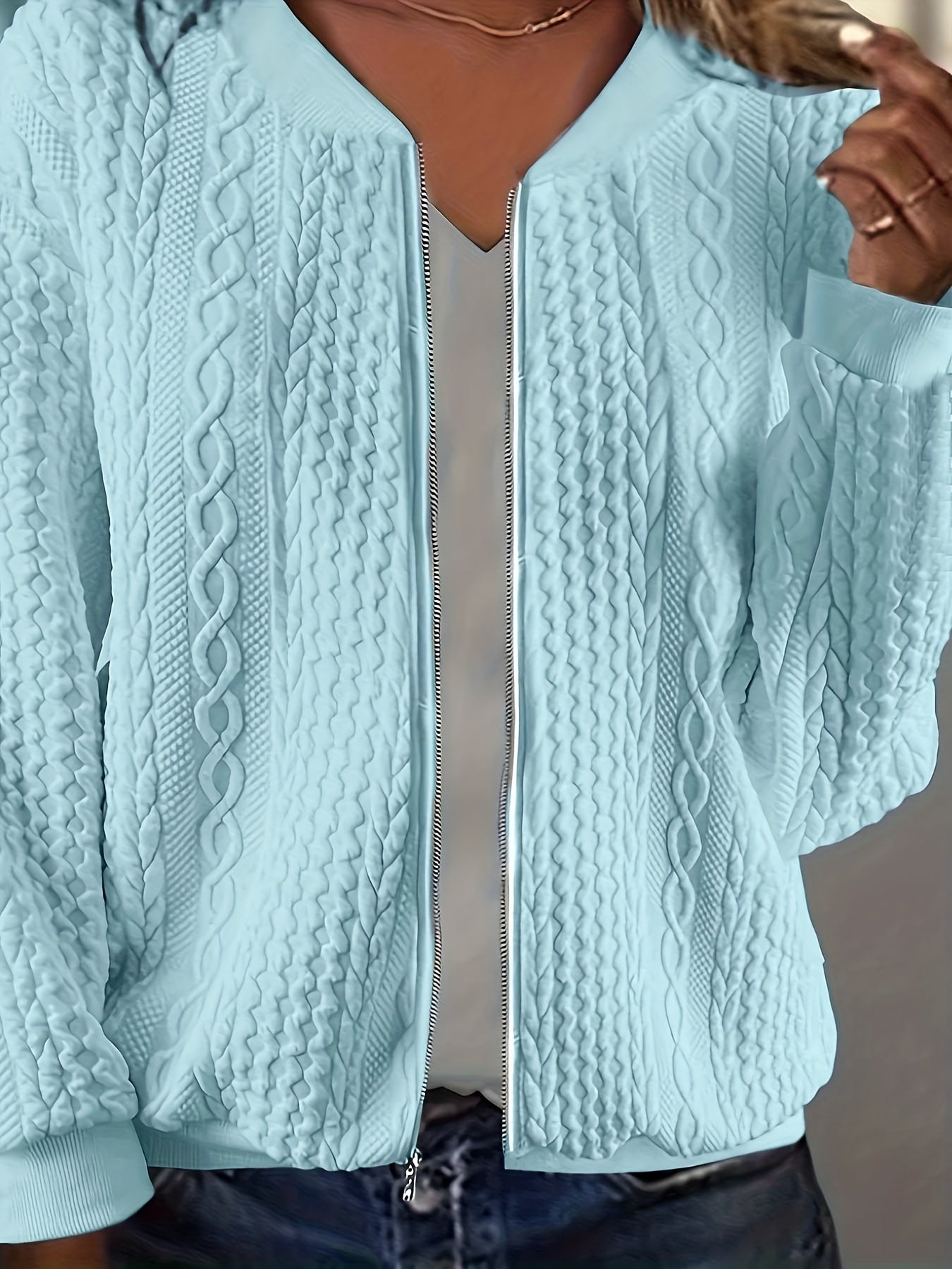 The Claire Zip — Teksturowany Kardigan na Zamek-15382392897861-Helena i Kasia Warszawa