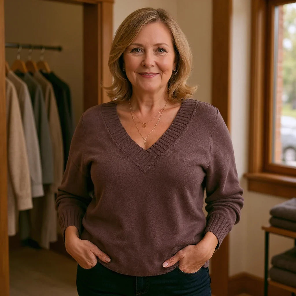 Sweter Marjorie — Elegancki dekolt w serek-15382439756101-Helena i Kasia Warszawa