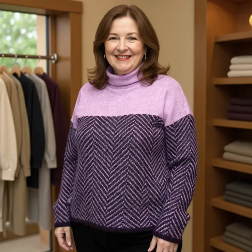 Sweter Lila — Przytulny Chevron-15382438773061-Helena i Kasia Warszawa